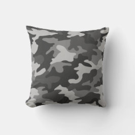 Zwart-witte Camouflage Pillow Kussen
