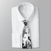 Zwart-witte Camouflage Stropdas (Gebonden)