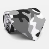 Zwart-witte Camouflage Stropdas (Opgerold)