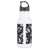 Zwart-witte Camouflage Waterfles (Achterkant)