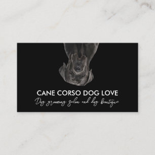 Zwart Witte Cane Corso Hond Visitekaartje