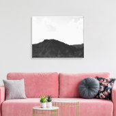 Zwart-witte Caprock Canyon Mountain 16 x 20 Canvas Afdruk (Insitu (Woonkamer))