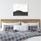 Zwart-witte Caprock Canyon Mountain 16 x 20 Canvas Afdruk (Insitu (Slaapkamer))