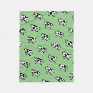 Zwart-witte Cartoon Fleece Deken