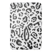 Zwart-witte Cheetah Leopard Animal Print Badmat (Voorkant Verticaal)