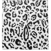 Zwart-witte Cheetah Leopard Animal Print Douchegordijn (Voorkant)