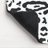 Zwart-witte Cheetah Leopard Animal Print Muismat (Hoek)