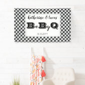 Zwart | Witte cheques Baby Q BBQ Shower Spandoek (Insitu)