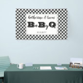 Zwart | Witte cheques Baby Q BBQ Shower Spandoek (Beurs)