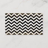 Zwart & Witte Chevron Confetti Luierspel Kaarten (Achterkant)