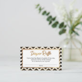 Zwart & Witte Chevron Confetti Luierspel Kaarten (Staand voorkant)