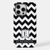  zwart-witte Chevron iPhone Hoesje (Achterkant)
