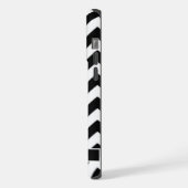  zwart-witte Chevron iPhone Hoesje (Linkerkant)