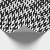 Zwart-witte Chevron Stripes New 1 Cadeaupapier (Hoek)