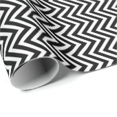 Zwart-witte  Chevron Stripes New 1 Cadeaupapier (Rol Hoek)