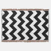 Zwart-witte Chevron Throw Blanket Deken (Voorkant)