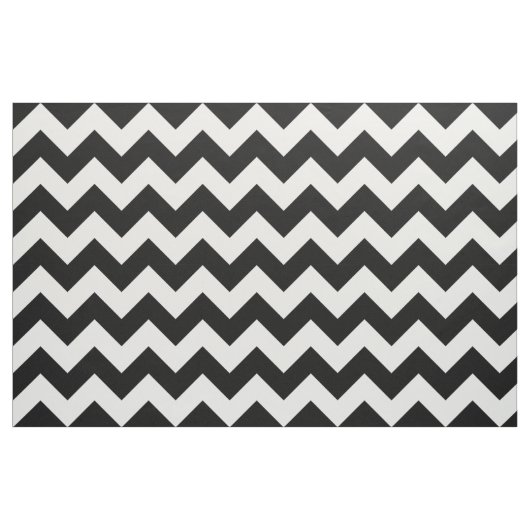 Zwart-witte Chevron Zigzag Fabric Stof (Yard (91,4 cm))