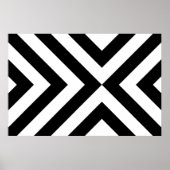 Zwart-witte chevrons poster (Voorkant)