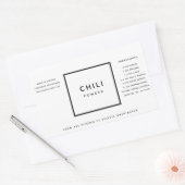 Zwart-witte Chili poeder kruidenmix Rechthoekige Sticker (Envelop)