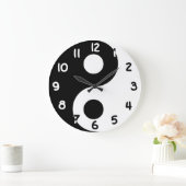 Zwart-witte cijfers Yin Yang Grote Klok (Huis)
