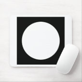 Zwart-witte cirkel, eenvoudig geometrisch ontwerp. muismat (Met muis)