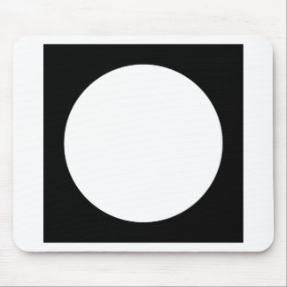 Zwart-witte cirkel, eenvoudig geometrisch ontwerp. muismat