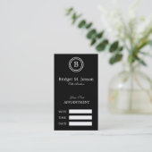 Zwart-witte cirkels Afsprakenkaarten Afsprakenkaartje (Staand voorkant)