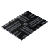 Zwart-witte cirkels en lijnen notitieboek (Linkerzijde)