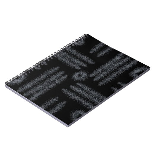 Zwart-witte cirkels en lijnen notitieboek (Linkerzijde)