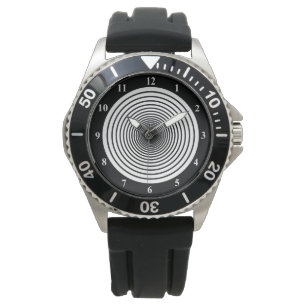 Zwart-witte cirkels - Kies uw kleuren Horloge