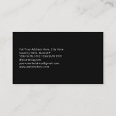 Zwart-witte cirkels Stippen Visitekaartje (Achterkant)