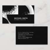 Zwart-witte cirkels Stippen Visitekaartje (Voorkant / Achterkant)