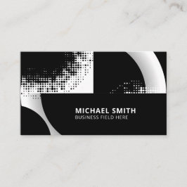 Zwart-witte cirkels Stippen Visitekaartje
