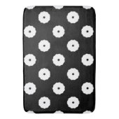 Zwart-witte cirkelvormen Patroon Badmat (Voorkant Verticaal)