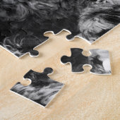 Zwart-witte Cocker Spaniel Foto Legpuzzel (Zijkant)