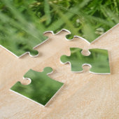 Zwart-witte Collie in het gras Legpuzzel (Zijkant)