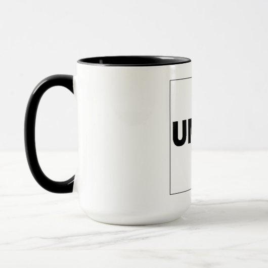 Zwart-witte combinatie HUMOUR Mok (Links)