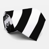 Zwart-witte combinatie van diagonale lijnen stropdas (Opgerold)