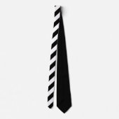 Zwart-witte combinatie van diagonale lijnen stropdas (Achterkant)