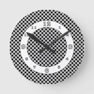 Zwart-witte Controles Ronde Klok