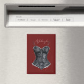 Zwart Witte Corset Magneet (Insitu (Vaatwasser))