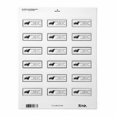 Zwart-Witte Dachshund Silhouet Rand Etiket (Full Sheet)