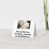 Zwart-witte Daisy Notecard Kaart (Achterkant)