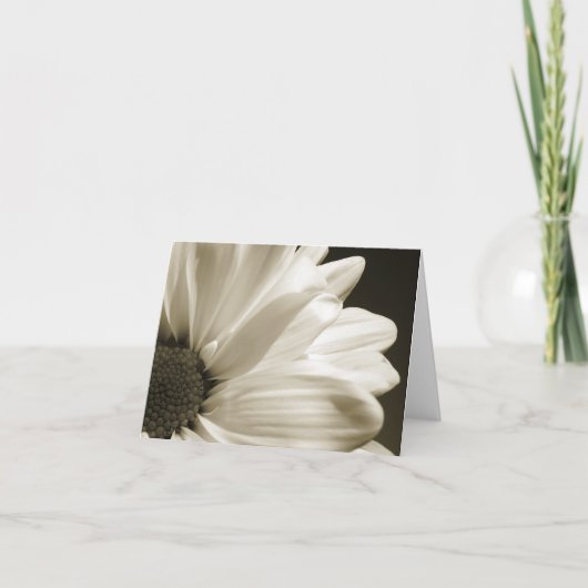 Zwart-witte Daisy Notecard Kaart (Voorkant)