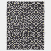 Zwart Witte Daisy Sherpa Deken (Voorkant)