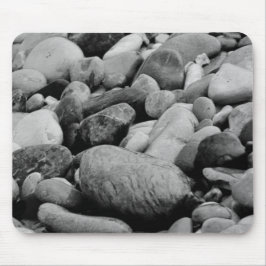Zwart-witte dakeshore strand Stones Muismat