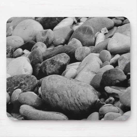 Zwart-witte dakeshore strand Stones Muismat (Voorkant)