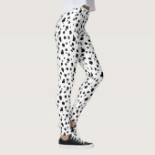 Zwart-witte Dalmatische afdrukken Leggings (Rechts)