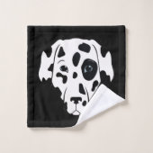 Zwart-witte Dalmatische Dog Bath-handdoekset Bad Handdoek (Wasdoekje)