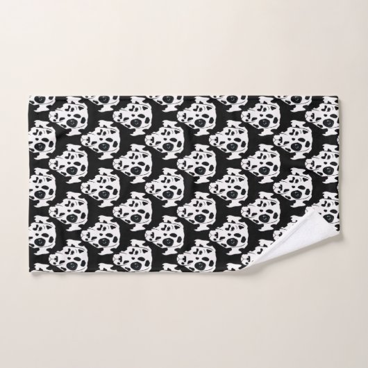 Zwart-witte Dalmatische Dog Bath-handdoekset Bad Handdoek (Handdoek)